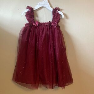 Biscotti Deep Red Tulle Dress